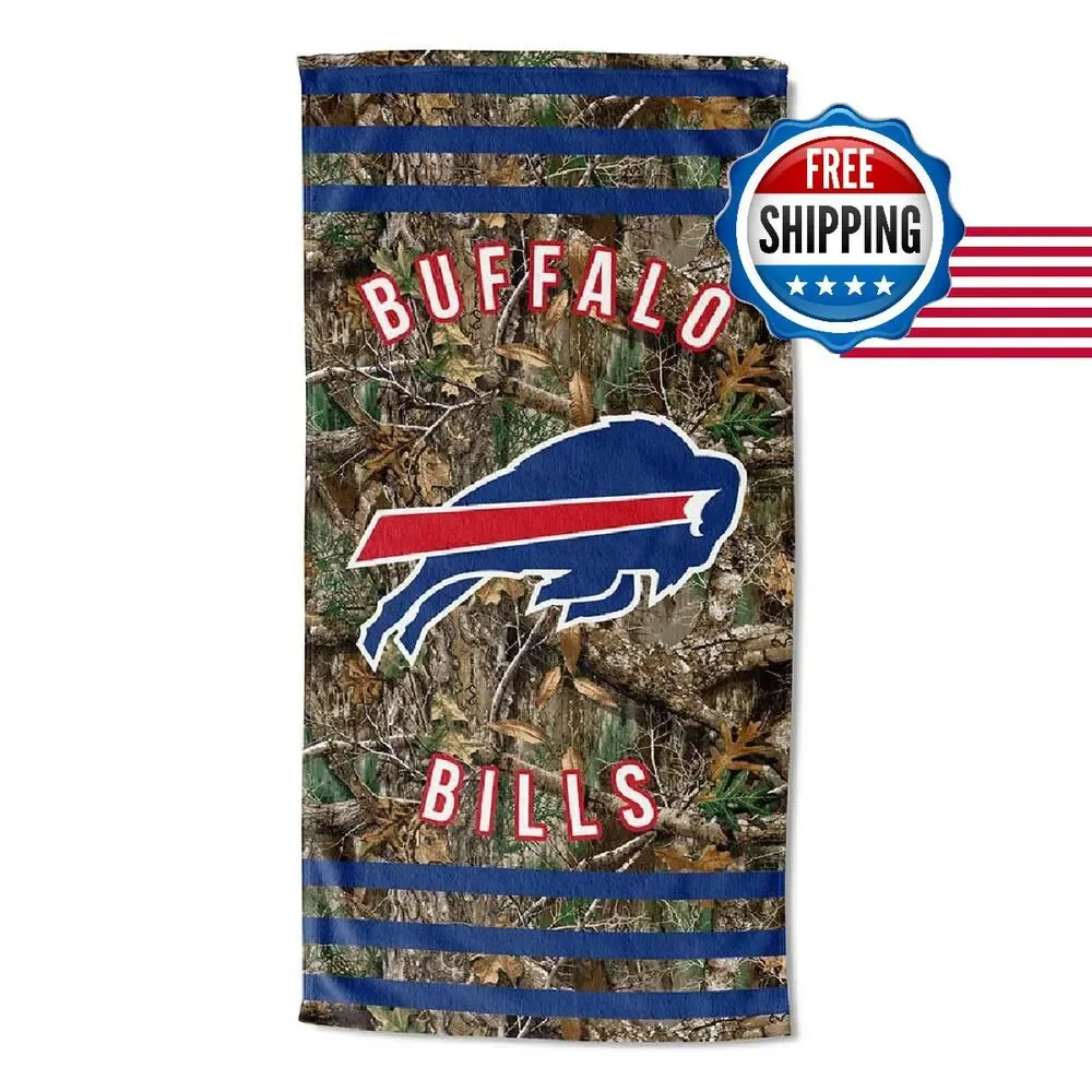 Northwest Nfl Buffalo Bills Unisex-Adult Beach Towel 30 X 60 Realtree Camo